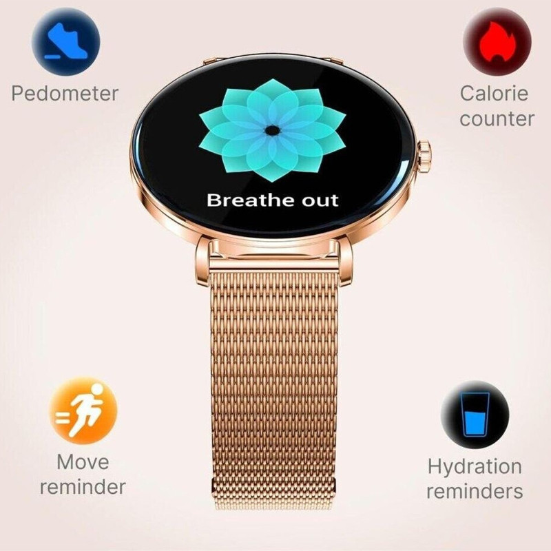 Montre Connectée Forever Lucca SB-370 Rose Gold + Bracelet Patchwork en Tunisie en Tunisie