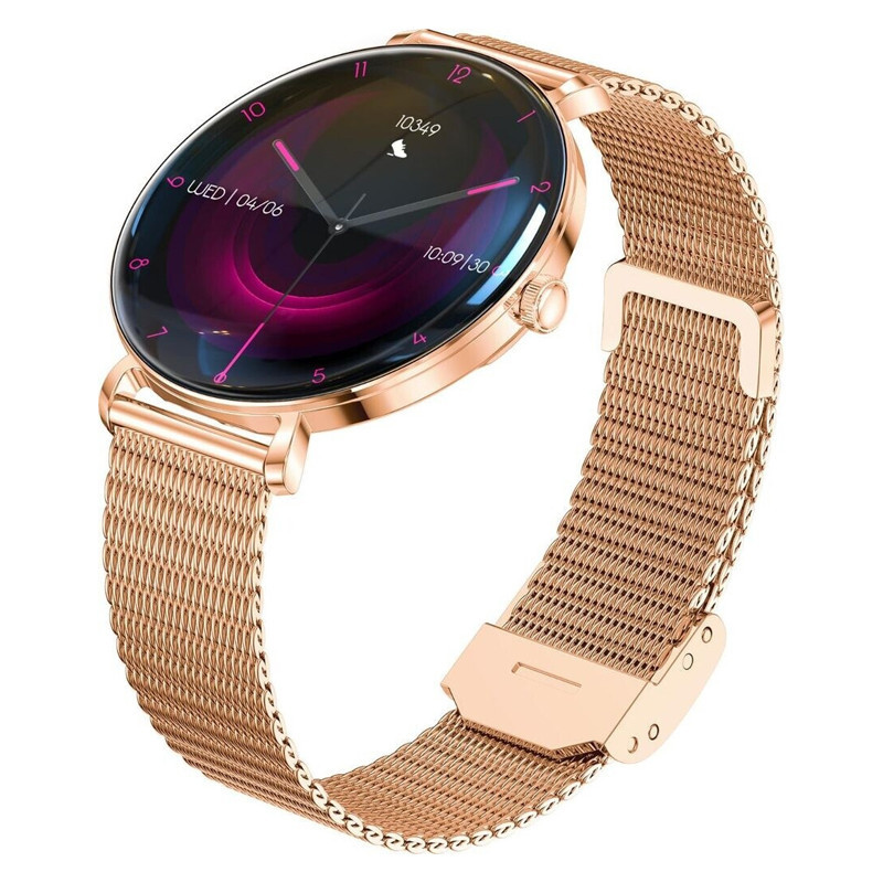 Montre Connectée Forever Lucca SB-370 Rose Gold + Bracelet Léopard en Tunisie