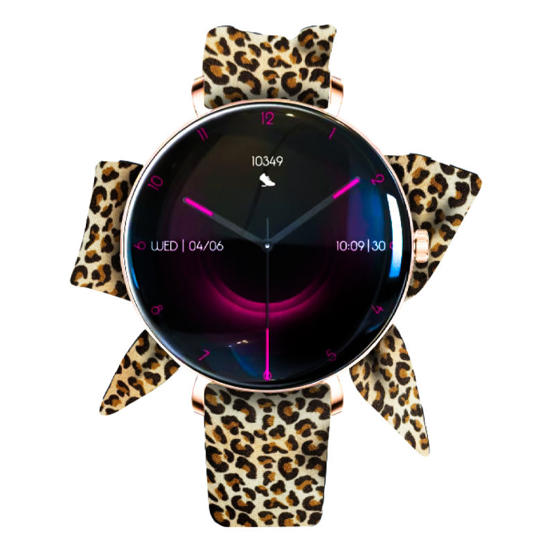 Montre Connectée Forever Lucca SB-370 Rose Gold + Bracelet Léopard en Tunisie