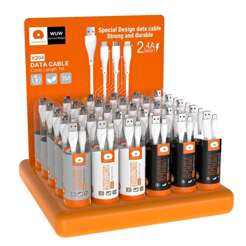 Câble Chargeur WUW X204 USB Vers Type C Blanc