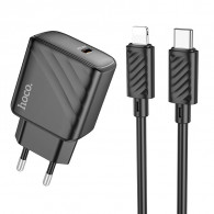Chargeur Hoco CS22A Type-C Vers Lightning 30W Noir en Tunisie