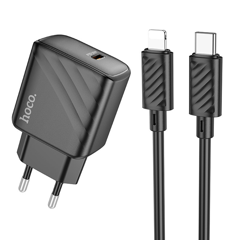 Chargeur Hoco CS22A Type-C Vers Lightning 30W Noir en Tunisie