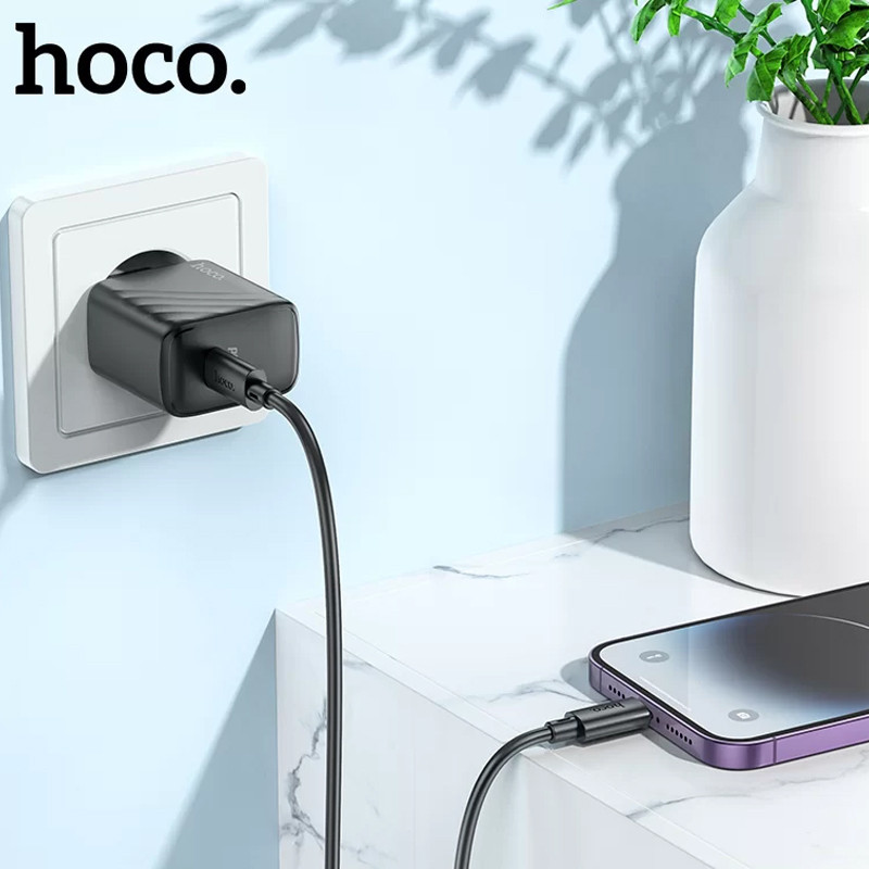 Chargeur Hoco CS22A Type-C Vers Lightning 30W Noir en Tunisie