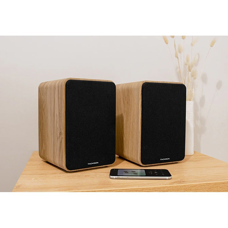 Ensemble 2 Enceintes Sans fil Thomson WS602DUO Bois