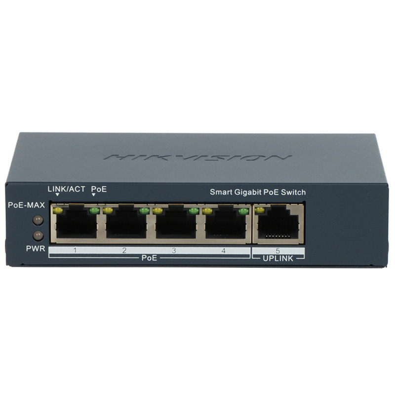 Switch Hikvision DS-3E1505P-EI 4 Ports Smart PoE + 1 Port RJ45 Gigabit en Tunisie
