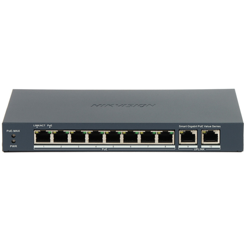 Switch Hikvision DS-3E1510P-EI 8 Ports Gigabit Smart PoE + 2 RJ45 en Tunisie