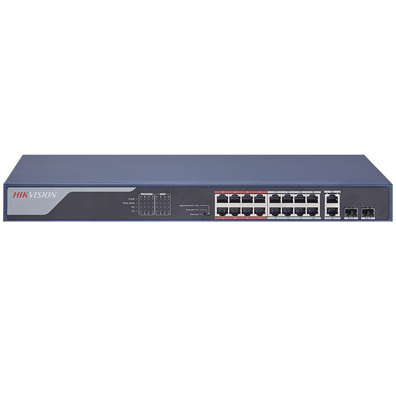 Switch De Bureau Intelligent Hikvision DS-3E0318P-E-C 16 Ports POE Fast Ethernet + 2 Port Gigabit  en Tunisie