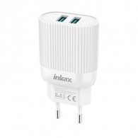 Chargeur Inkax HC-10 Lightning 2 Ports Blanc en Tunisie