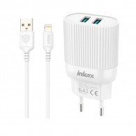 Chargeur Inkax HC-10 Lightning 2 Ports Blanc en Tunisie