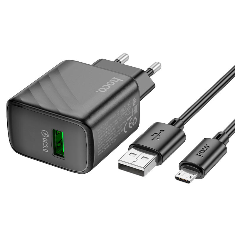 Chargeur Hoco CS21A Micro-USB 18W Noir en Tunisie