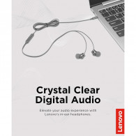 Écouteur Filaire Lenovo 110 avec Microphone Gris en Tunisie