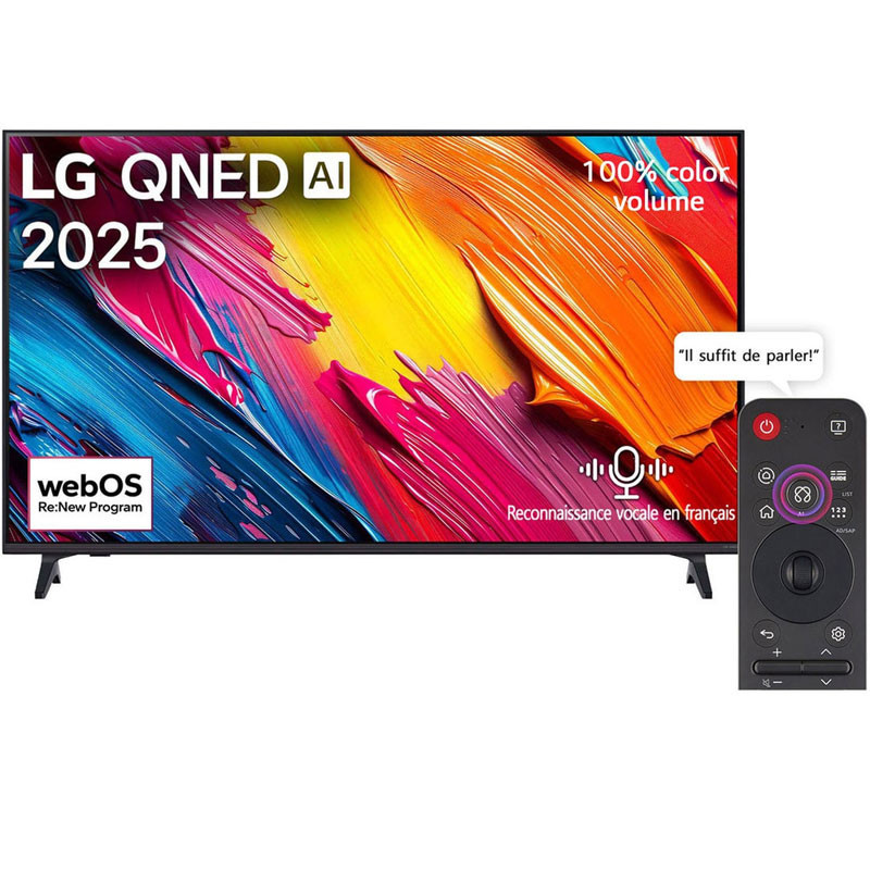 Tv LG QNED70 55" QNED AI 4k Ultra HD Smart Tv 2025 Noir en Tunisie