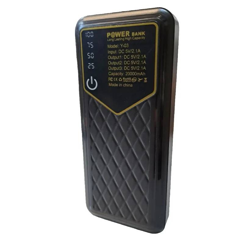 Power Bank Y03 20000 mAh  Noir En Tunisie