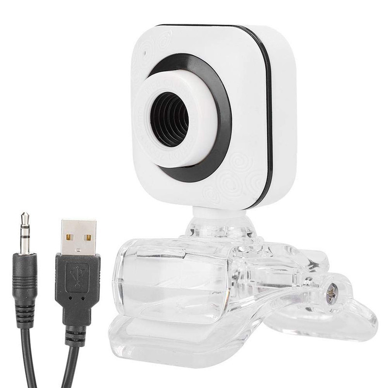Webcam Kisonli HD 480P Avec Microphone Blanc en Tunisie