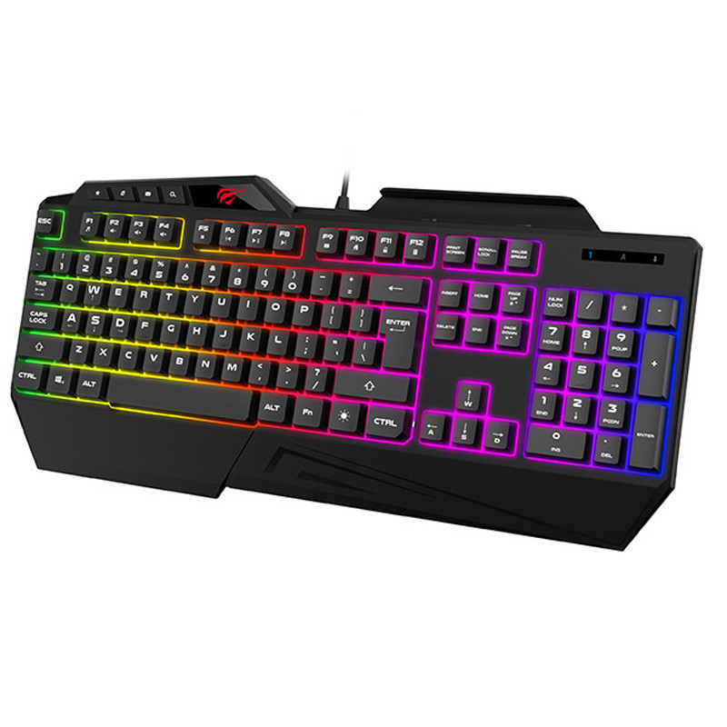 Clavier Gamer Filaire Havit KB488L RGB Noir En Tunisie