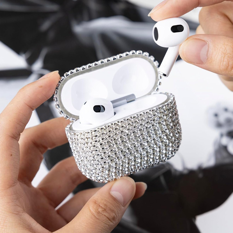 Étui De Protection Pour Airpods Diamond Argent En Tunisie