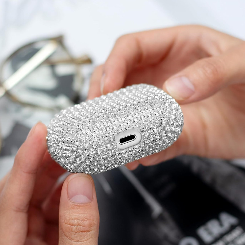 Étui De Protection Pour Airpods Diamond Argent En Tunisie