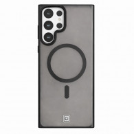 Coque Qiop Pour Samsung S23 Ultra Transparent Avec Contour Noir En Tunisie