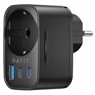 Adaptateur Chargeur Havit UC142 4En1 30W Noir en Tunisie