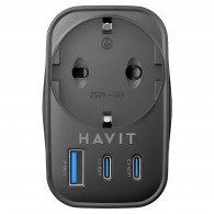 Adaptateur Chargeur Havit UC142 4En1 30W Noir en Tunisie