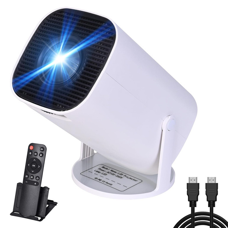 Vidéoprojecteur Portable WiFi 6 Bluetooth 4K Avec Télécommande Blanc en Tunisie