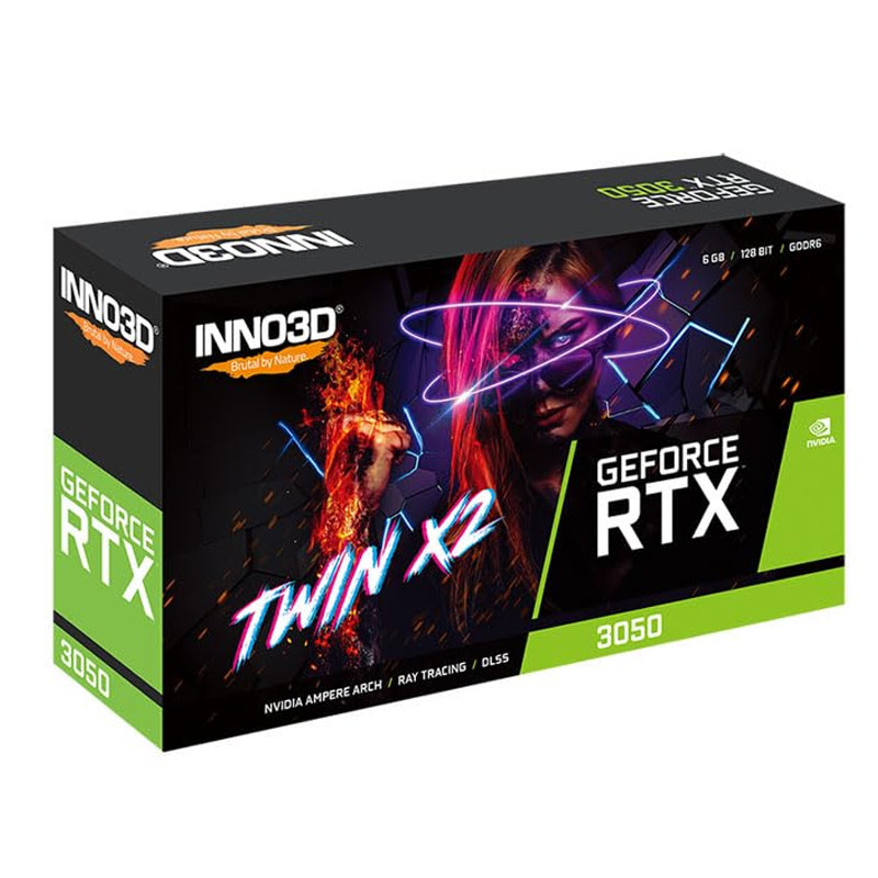 Carte Graphique Gaming Inno3D GeForce RTX 3050 6Go GDDR6 Twin x 2 en Tunisie