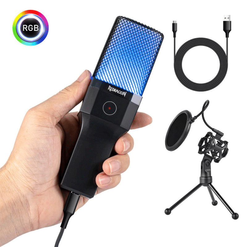 Microphone Gamer Redragon Adene Gm212 Noir en Tunisie