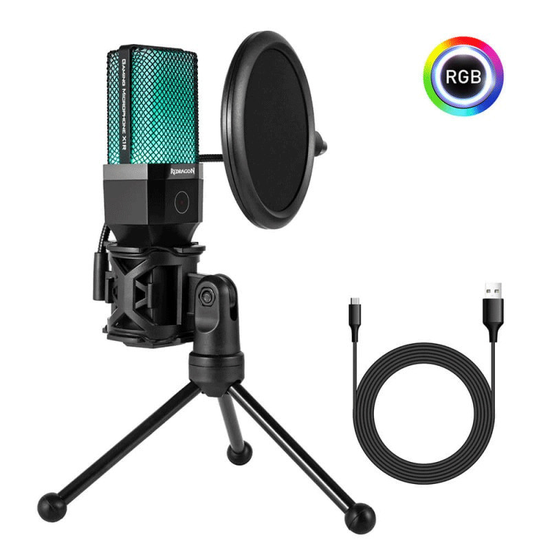 Microphone Gamer Redragon Adene Gm212 Noir en Tunisie