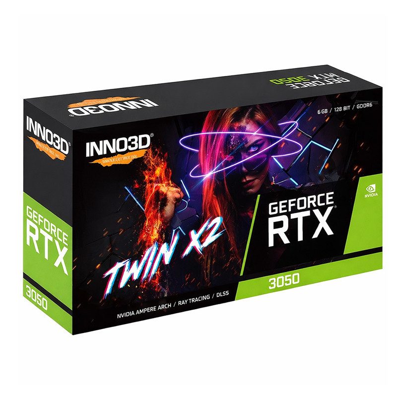 Carte Graphique Inno3D GeForce RTX 3050 8Go GDDR6 Twin X2 En Tunisie