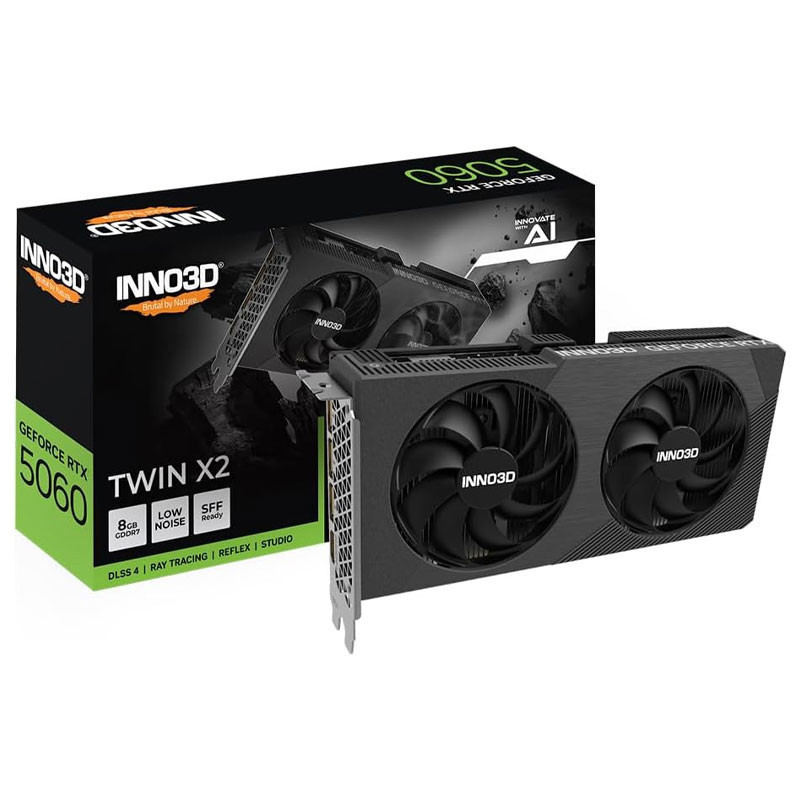 Carte Graphique Inno3D GeForce RTX 5060 8Go GDDR7 Twin X2 En Tunisie