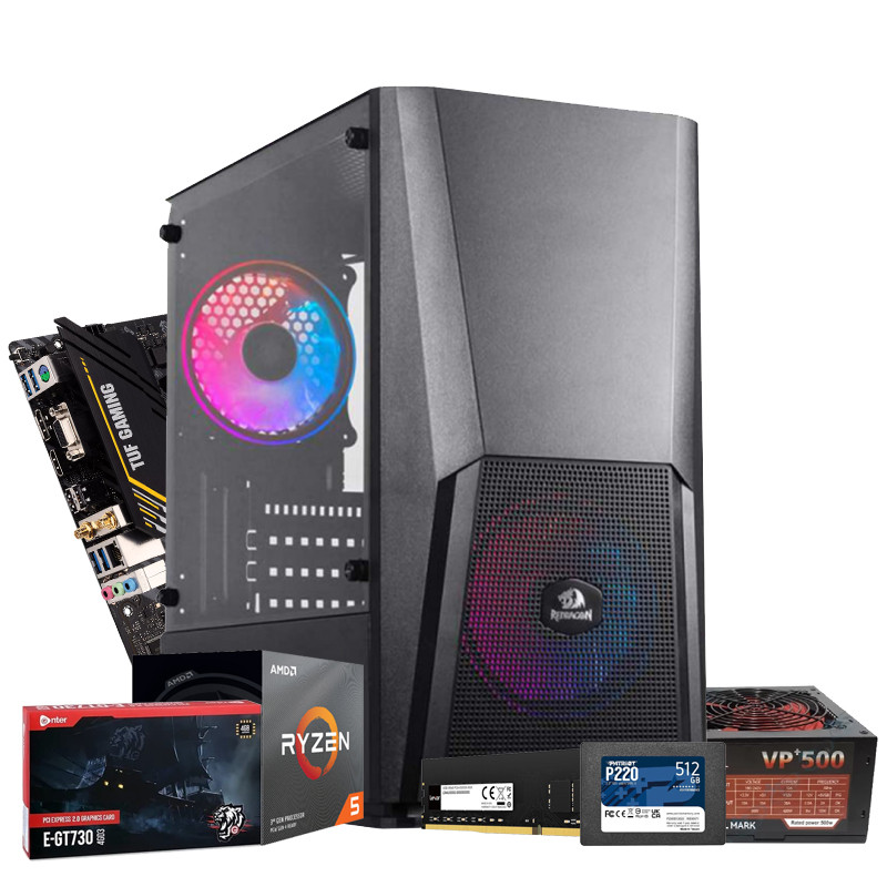 Pc De Bureau Gamer Lightgaming R5 3600 AMD Ryzen 5 16Go 512Go SSD Noir en Tunisie