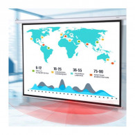 Ecran De Projection Mural Deli 2580x161x150 mm Noir en Tunisie