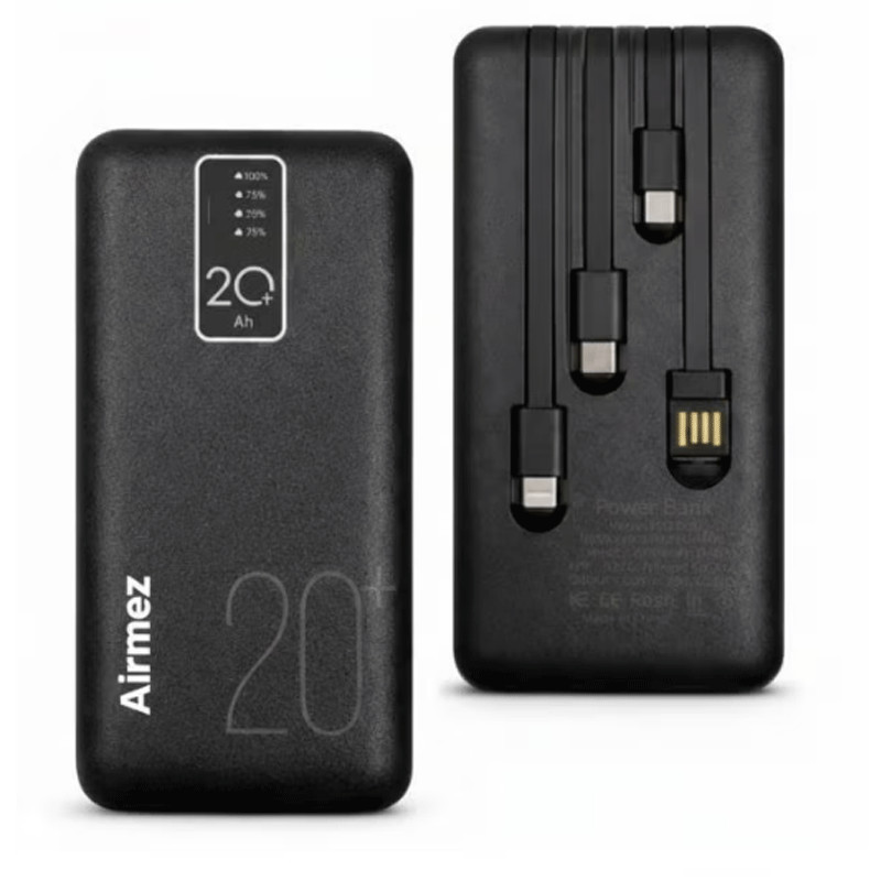 Power Bank Airmez P07 20000mAh 15W Noir en Tunisie