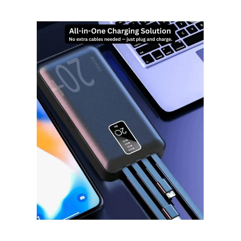 Power Bank Airmez P07 20000mAh 15W Noir en Tunisie