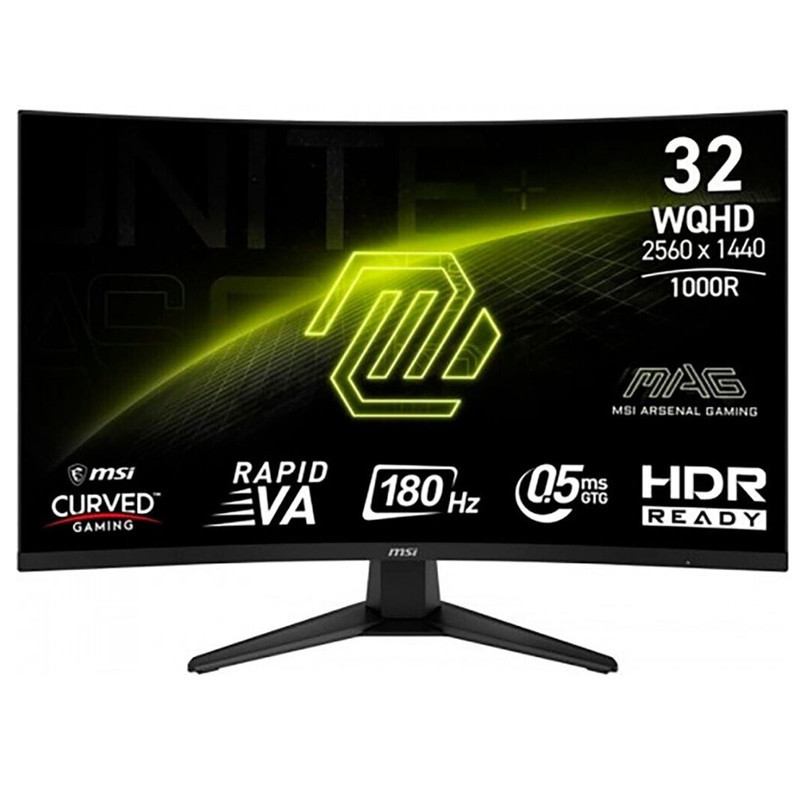 Ecran MSI MAG325CQF 31.5" VA WQHD 180Hz Noir En Tunisie