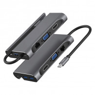 Hub USB 7en1 Havit 4001 Type C Gris en Tunisie