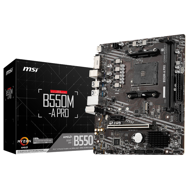 Carte Mère MSI Pro B550M-A DDR4 AMD AM4 En Tunisie