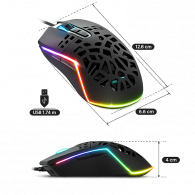 Souris Gamer Filaire Advance GTA270 RGB Noir En Tunisie