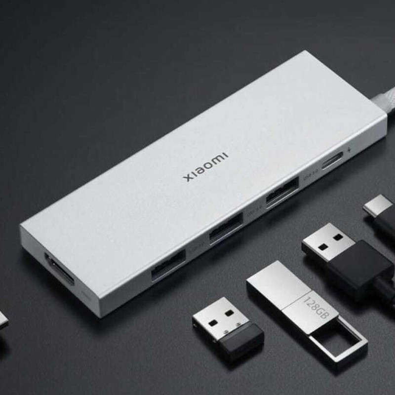 Adaptateur Xiaomi 5En1 Type-C 4K Gris