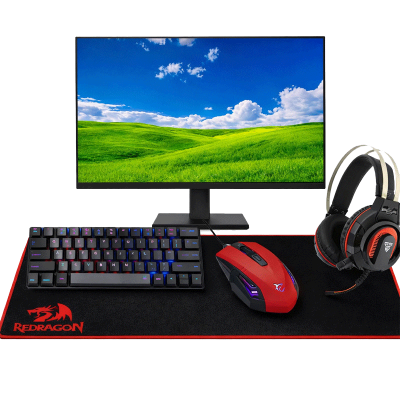 Pack Gamer 5En1 : Écran Aero + Clavier + Souris + Casque + Tapis en Tunisie