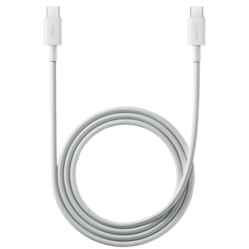 Câble Chargeur Xiaomi Tressé Type-C 6A  Blanc En Tunisie