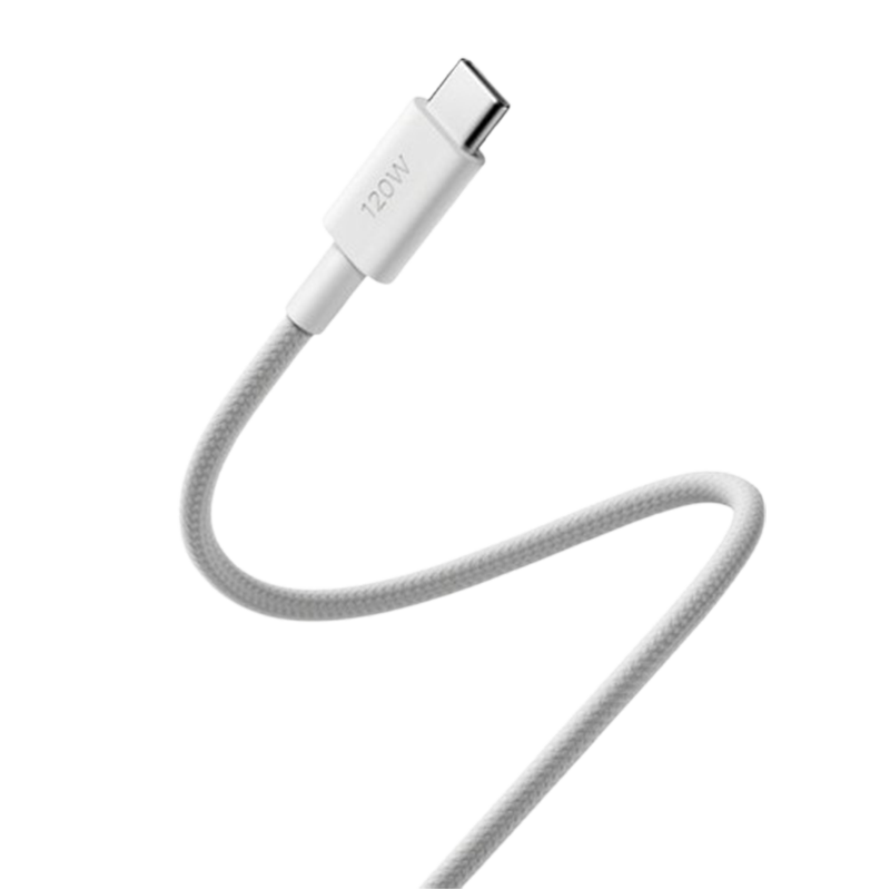 Câble Chargeur Xiaomi Tressé Type-C 6A  Blanc En Tunisie