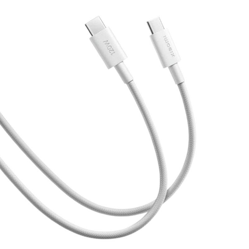 Câble Chargeur Xiaomi Tressé Type-C 6A  Blanc En Tunisie