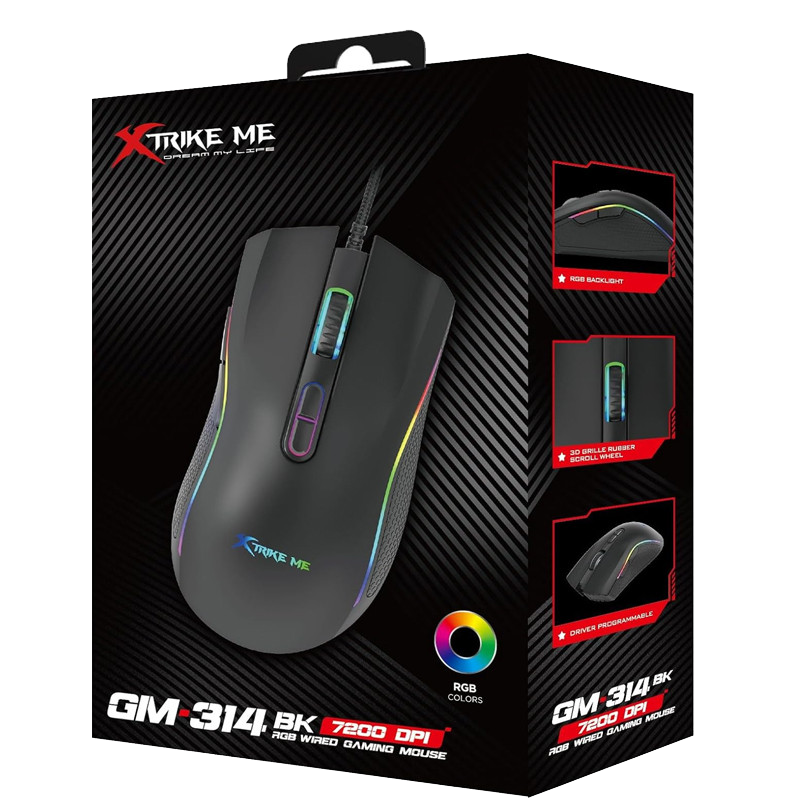 Souris Gamer Filaire Xtrike ME GM-314 Noir En Tunisie