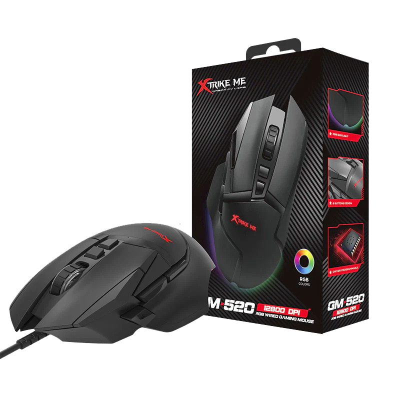 Souris Gamer Filaire Xtrike ME GM-520 Noir En Tunisie