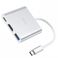 Adaptateur Hoco Type-C Vers USB 3.0 + HDMI + PD Ease Use en Tunisie