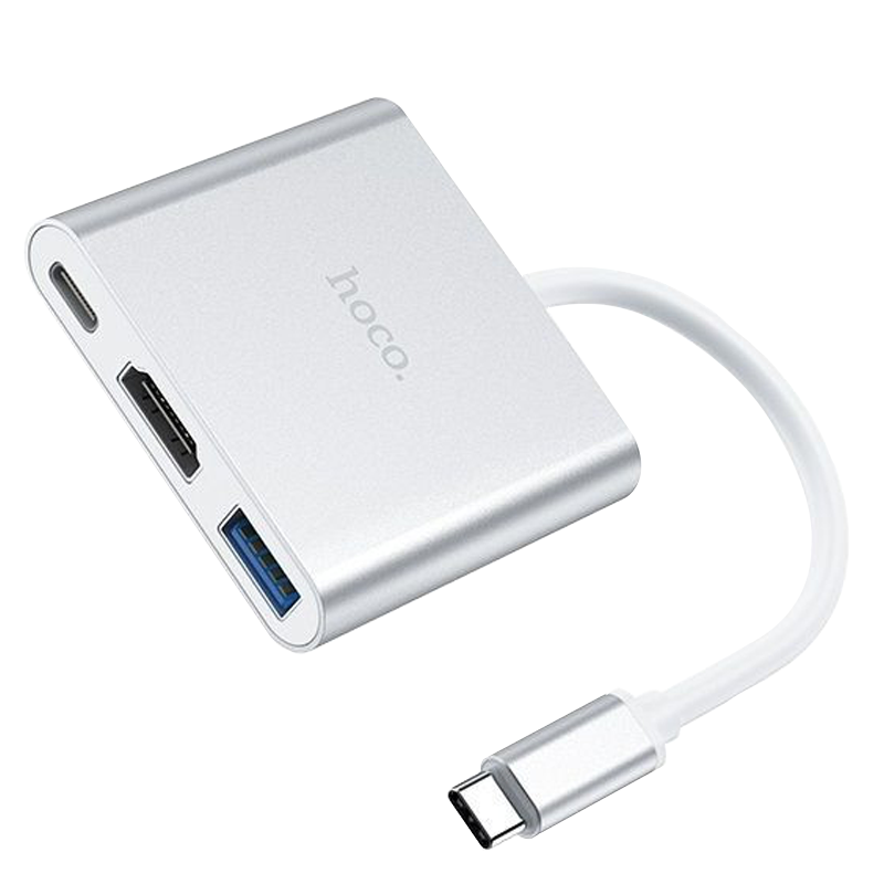 Adaptateur Hoco Type-C Vers USB 3.0 + HDMI + PD Ease Use en Tunisie