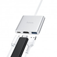 Adaptateur Hoco Type-C Vers USB 3.0 + HDMI + PD Ease Use en Tunisie