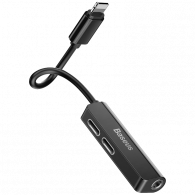 Adaptateur Audio Baseus L52 3En1 Pour IPhone Noir en Tunisie