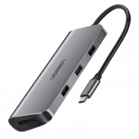 Adaptateur Multifonction Ugreen CM179 6En1 Type-C 4K Gris en Tunisie